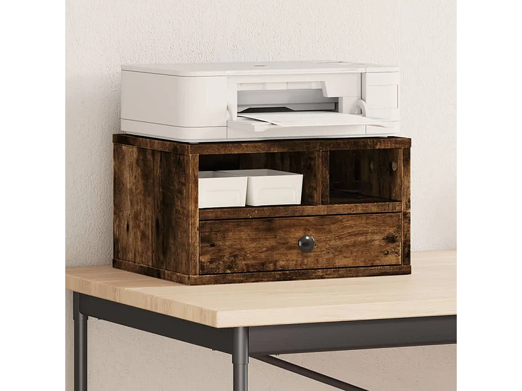 Supporto stampante rovere affumicato 40x32x22,5 cm legno composito