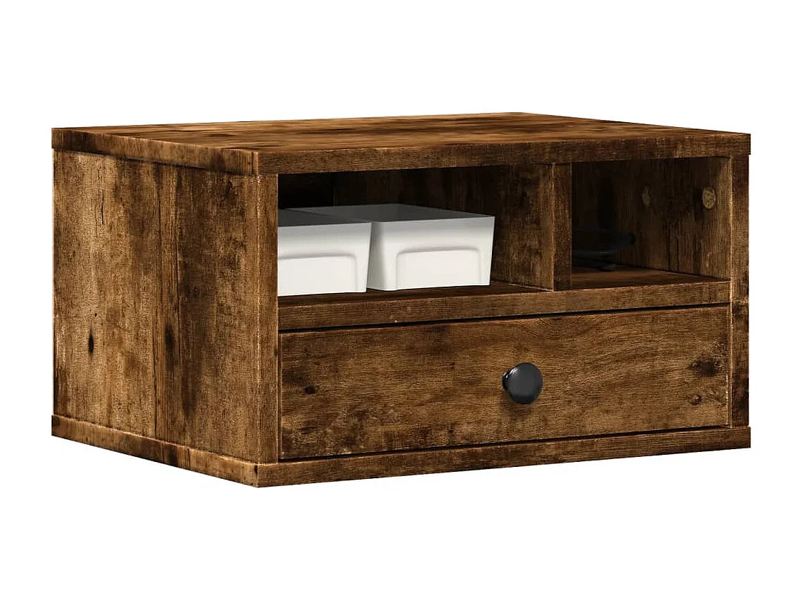 Supporto stampante rovere affumicato 40x32x22,5 cm legno composito