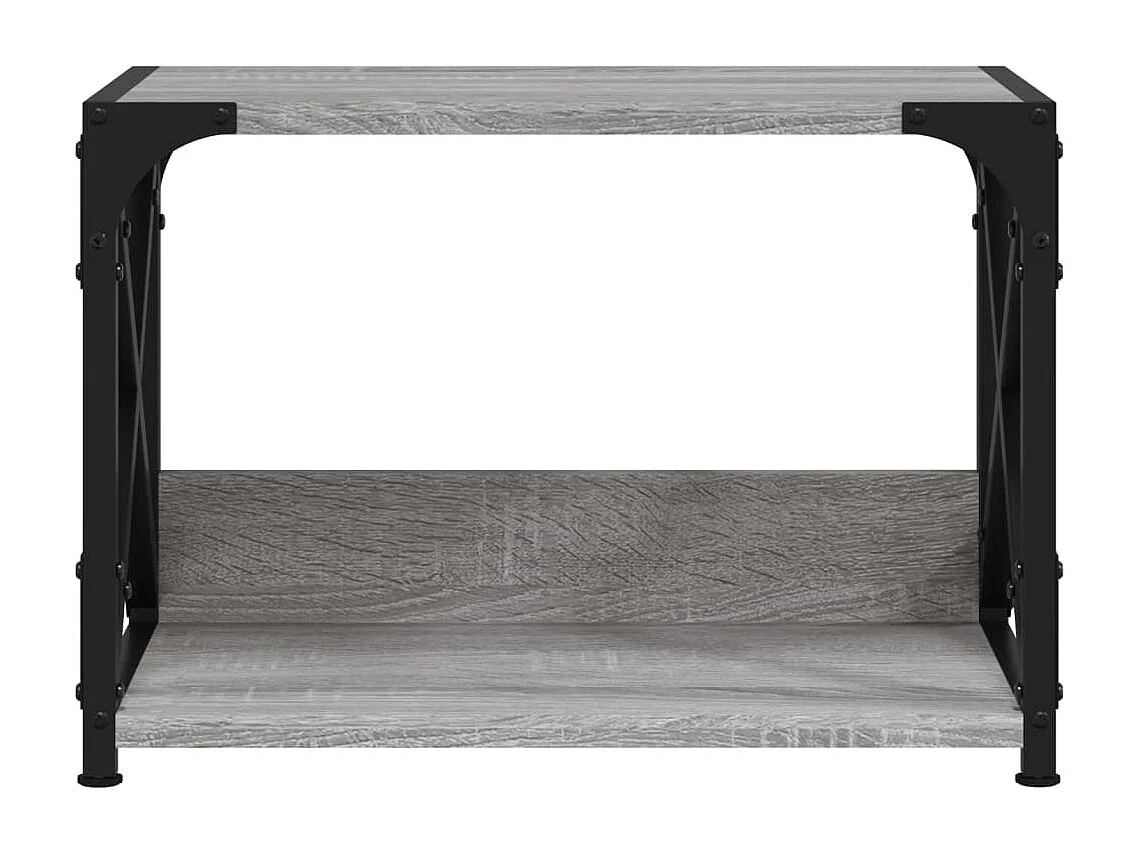 Support d'imprimante à 2 niveaux Sonoma gris 44x26x31,5 cm