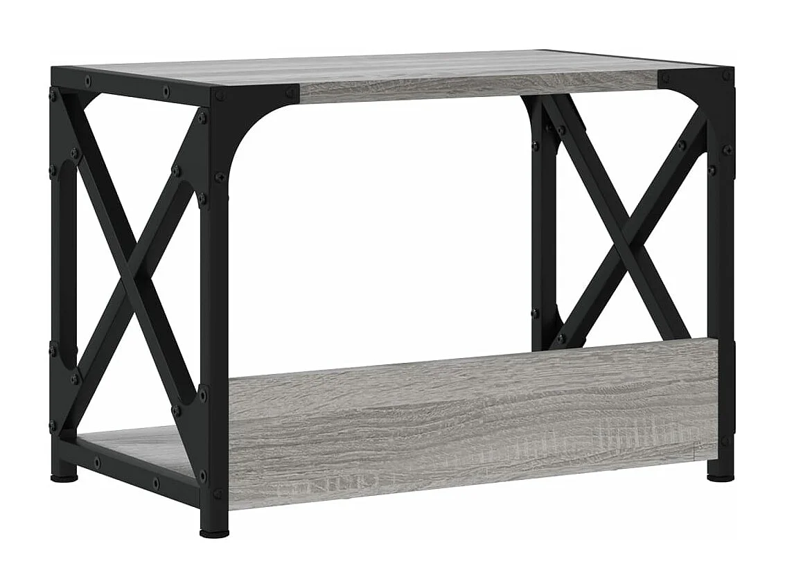 Support d'imprimante à 2 niveaux Sonoma gris 44x26x31,5 cm