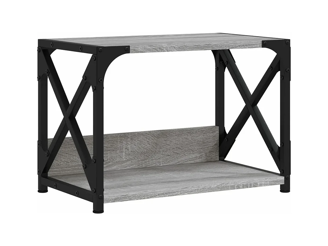 2-laags printerstandaard Sonoma grijs 44x26x31,5 cm