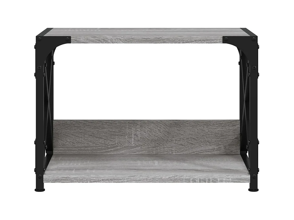 2-laags printerstandaard Sonoma grijs 44x26x31,5 cm