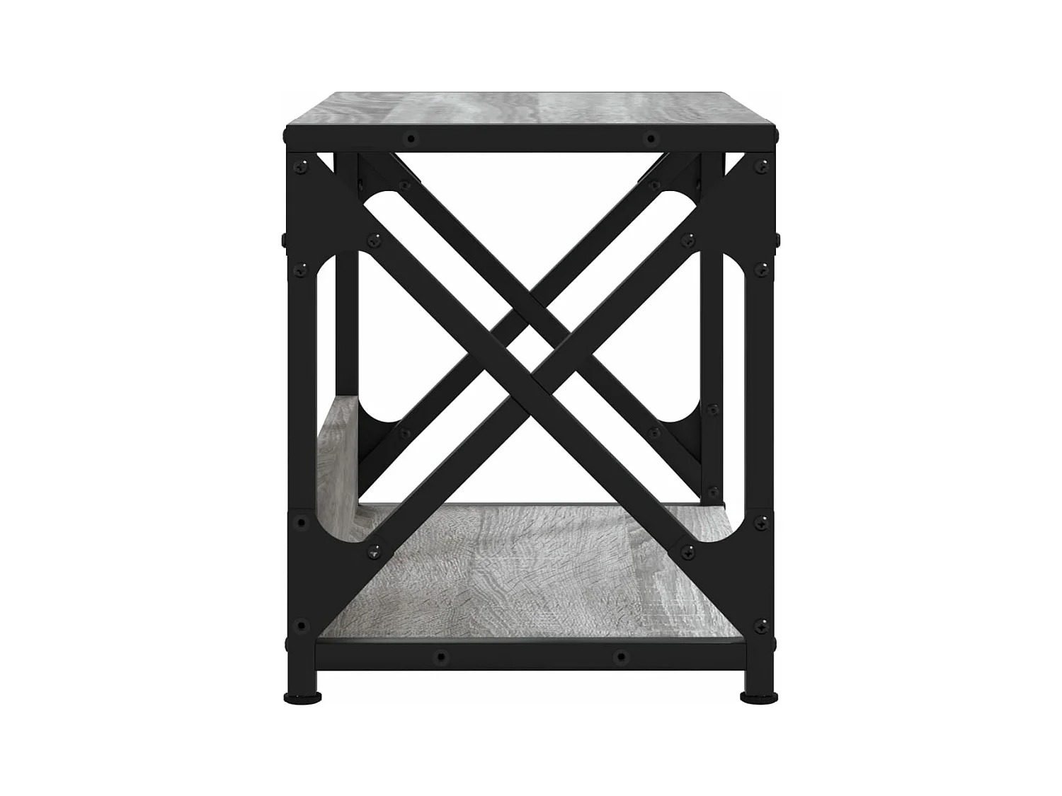 2-laags printerstandaard Sonoma grijs 44x26x31,5 cm