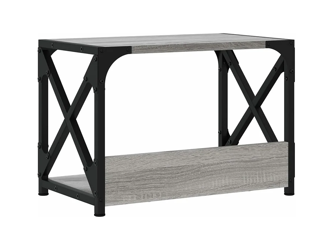 2-laags printerstandaard Sonoma grijs 44x26x31,5 cm