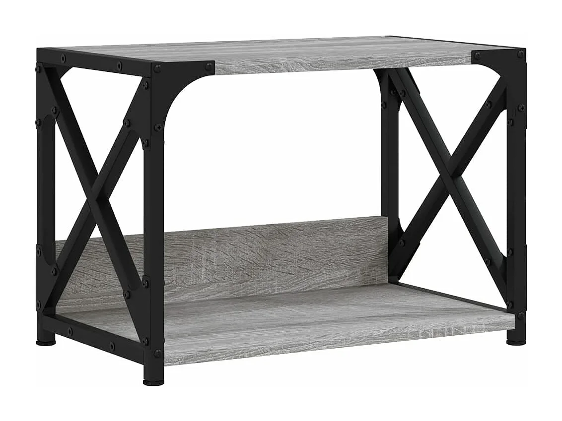 Support d'imprimante à 2 niveaux Sonoma gris 44x26x31,5 cm