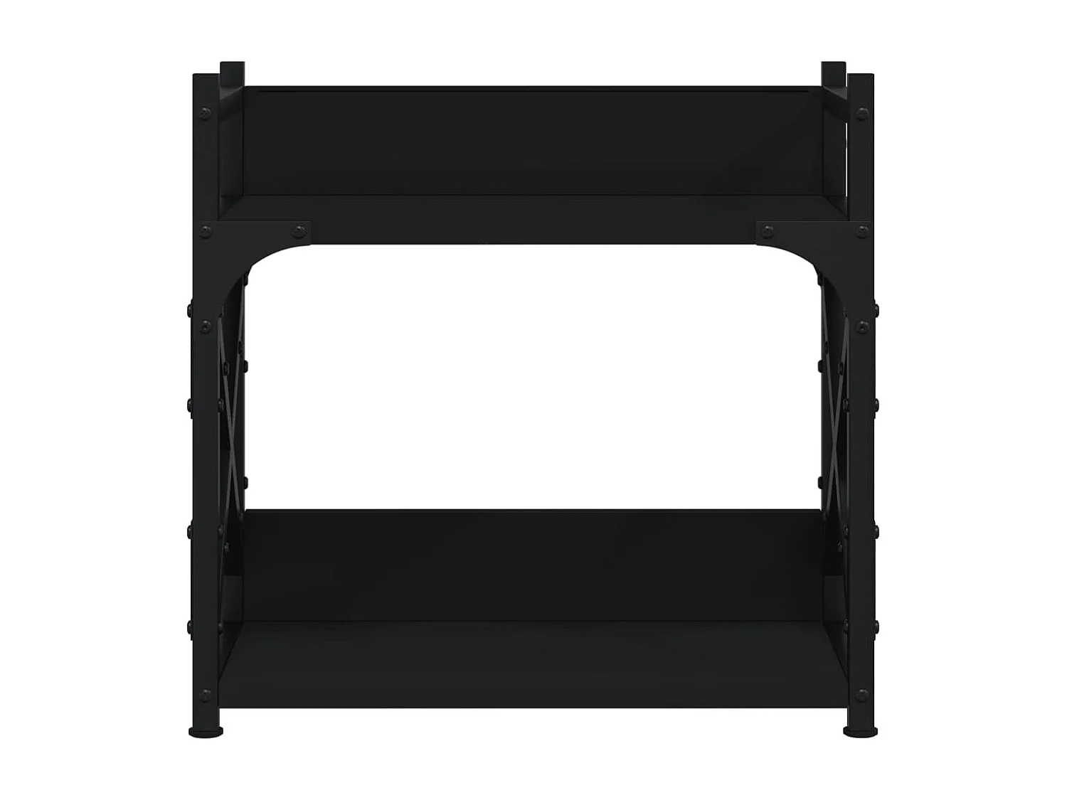 Support d'imprimante 2 niveaux noir 40x20x40 cm