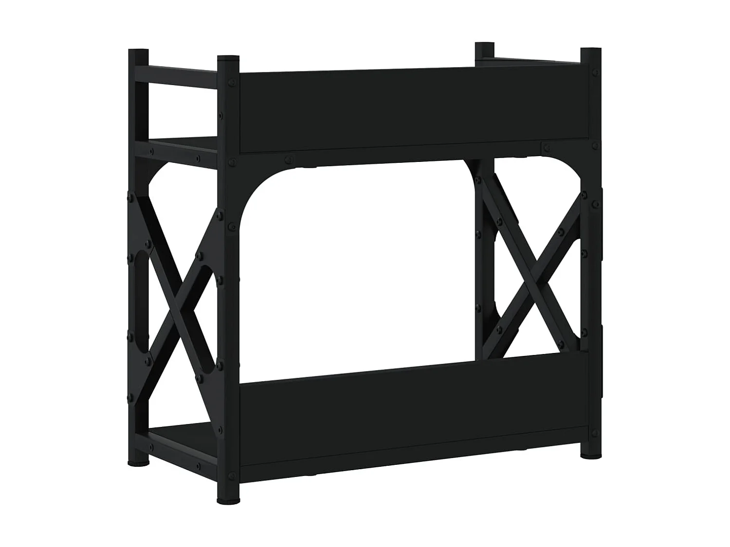 Support d'imprimante 2 niveaux noir 40x20x40 cm