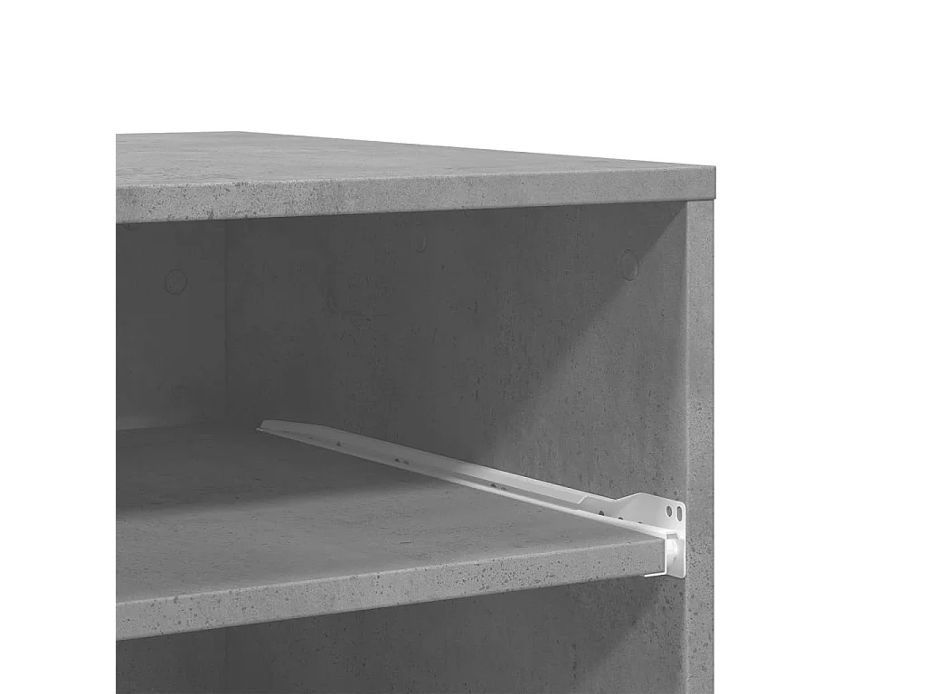 Support d'imprimante avec roulettes gris béton 60x48x74 cm