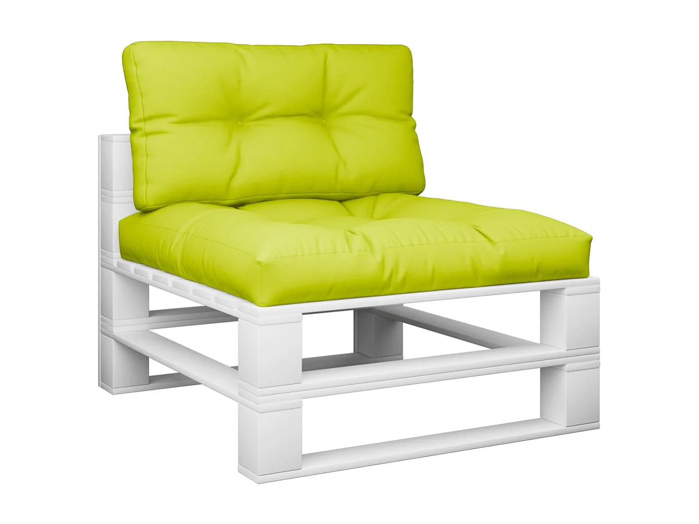 Cuscini per Divani in Pallet 2 pz Verde Intenso in Tessuto