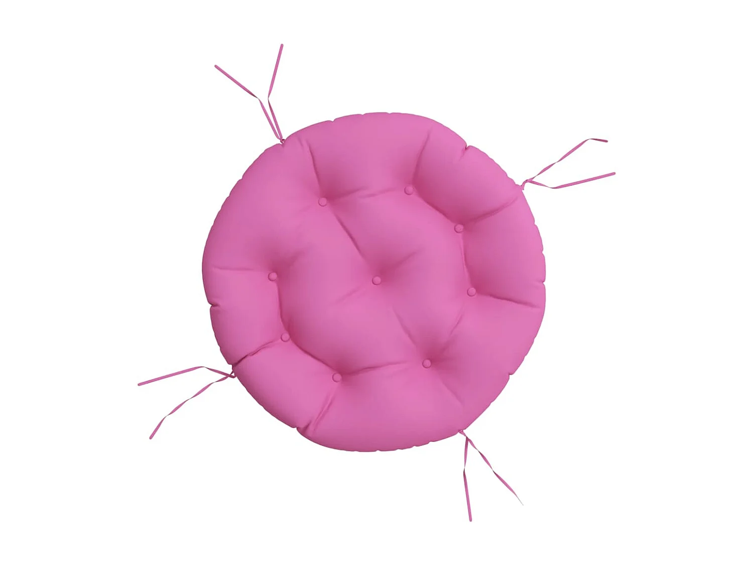 Coussin rond rose Ø 60 x11 cm tissu oxford