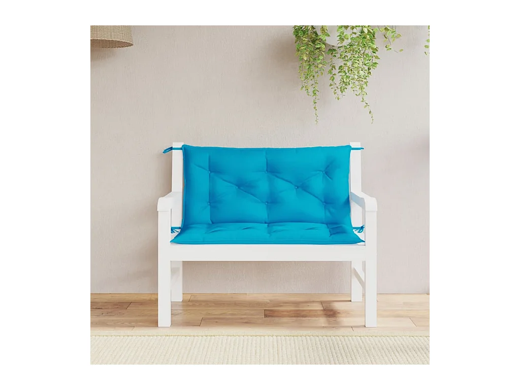 Gartenbank-Auflagen 2 Stk. Hellblau 100x50x7 cm Oxford-Gewebe