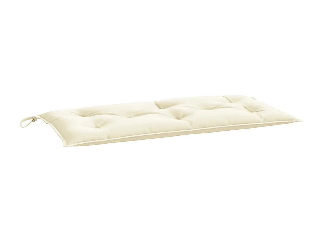 Coussins de banc jardin lot de 2 crème 100x50x7 cm tissu oxford
