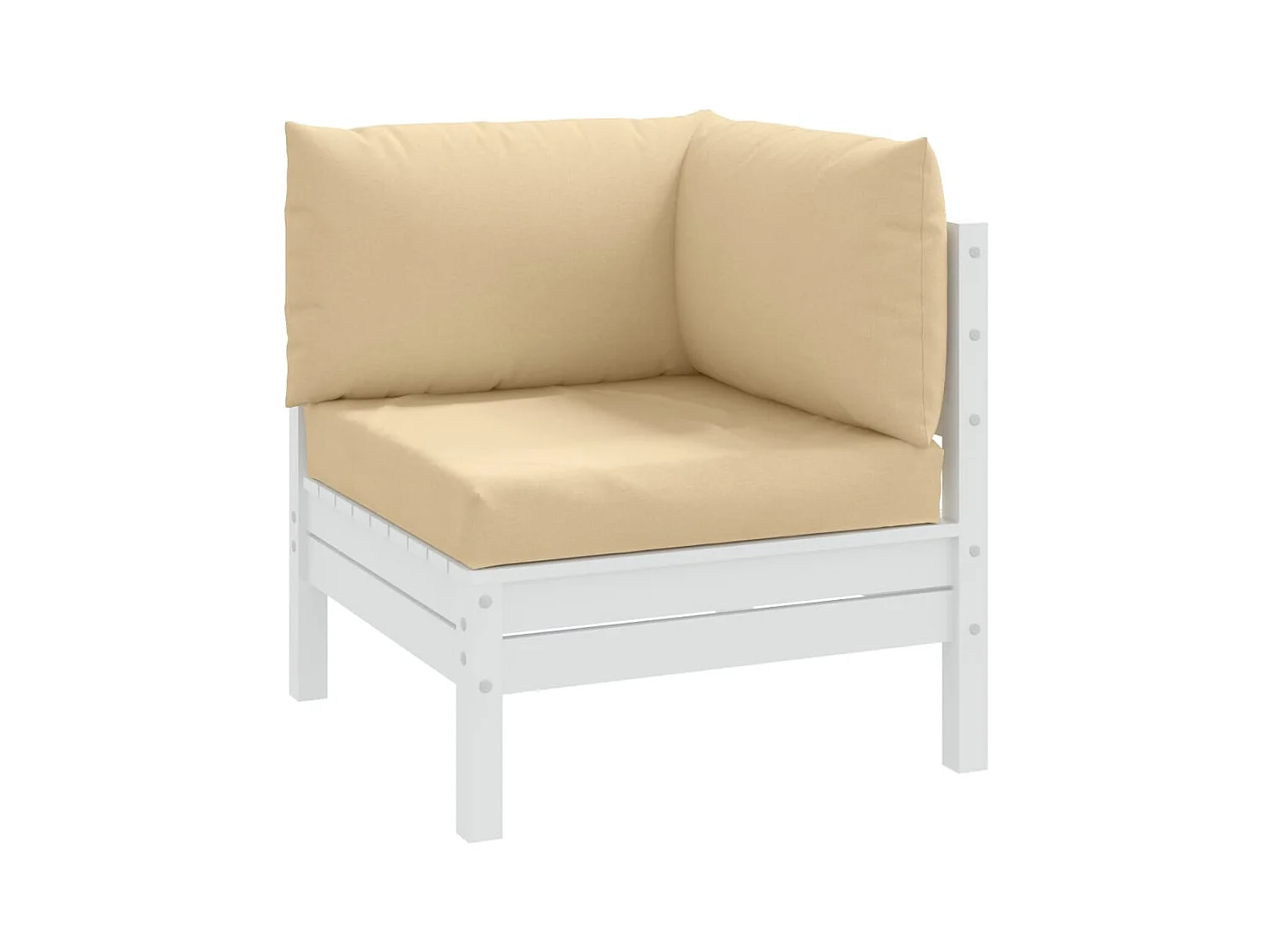 Coussins de palette lot de 3 beige mélangé tissu
