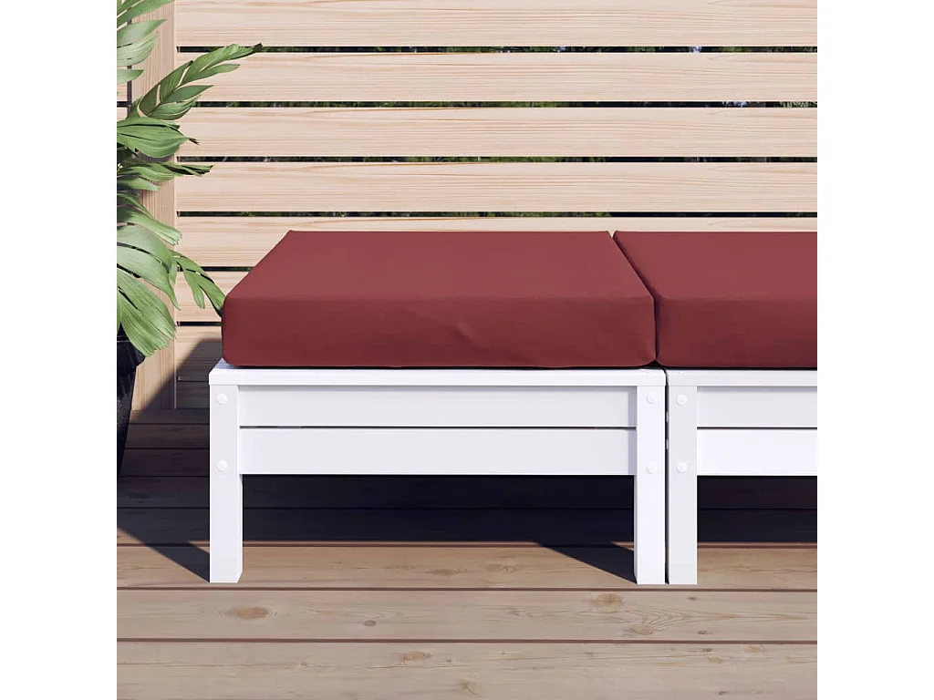 Cuscino per Pallet Rosso Vino Mélange 60x60x10 cm in Tessuto