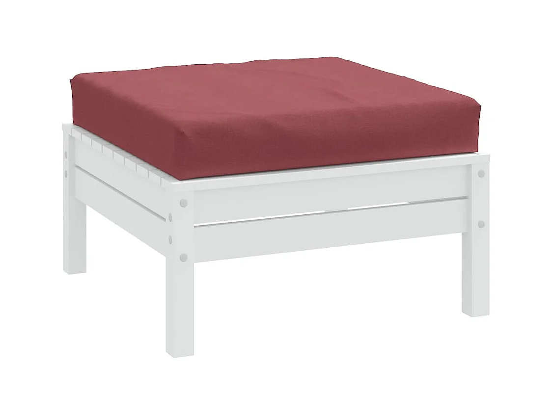 Palletkussen 60x60x10 cm stof gemêleerd wijnrood