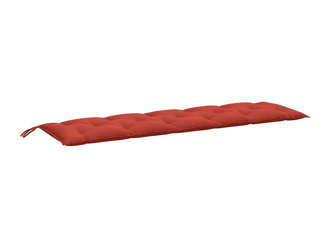 Coussin de banc de jardin rouge mélangé 180x50x7 cm tissu