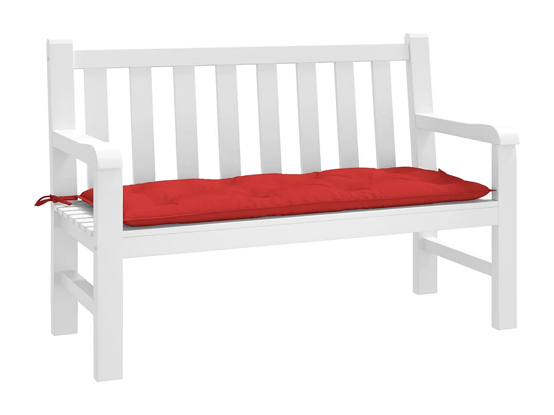 Cuscino per Panca Rosso 120x50x7 cm in Tessuto Oxford