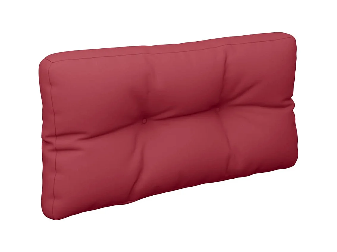 Cojín para sofá de palets de tela rojo tinto 80x40x12 cm