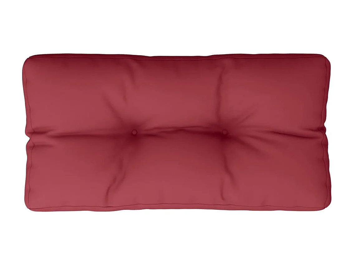 Coussin de palette rouge bordeaux 80x40x12 cm tissu