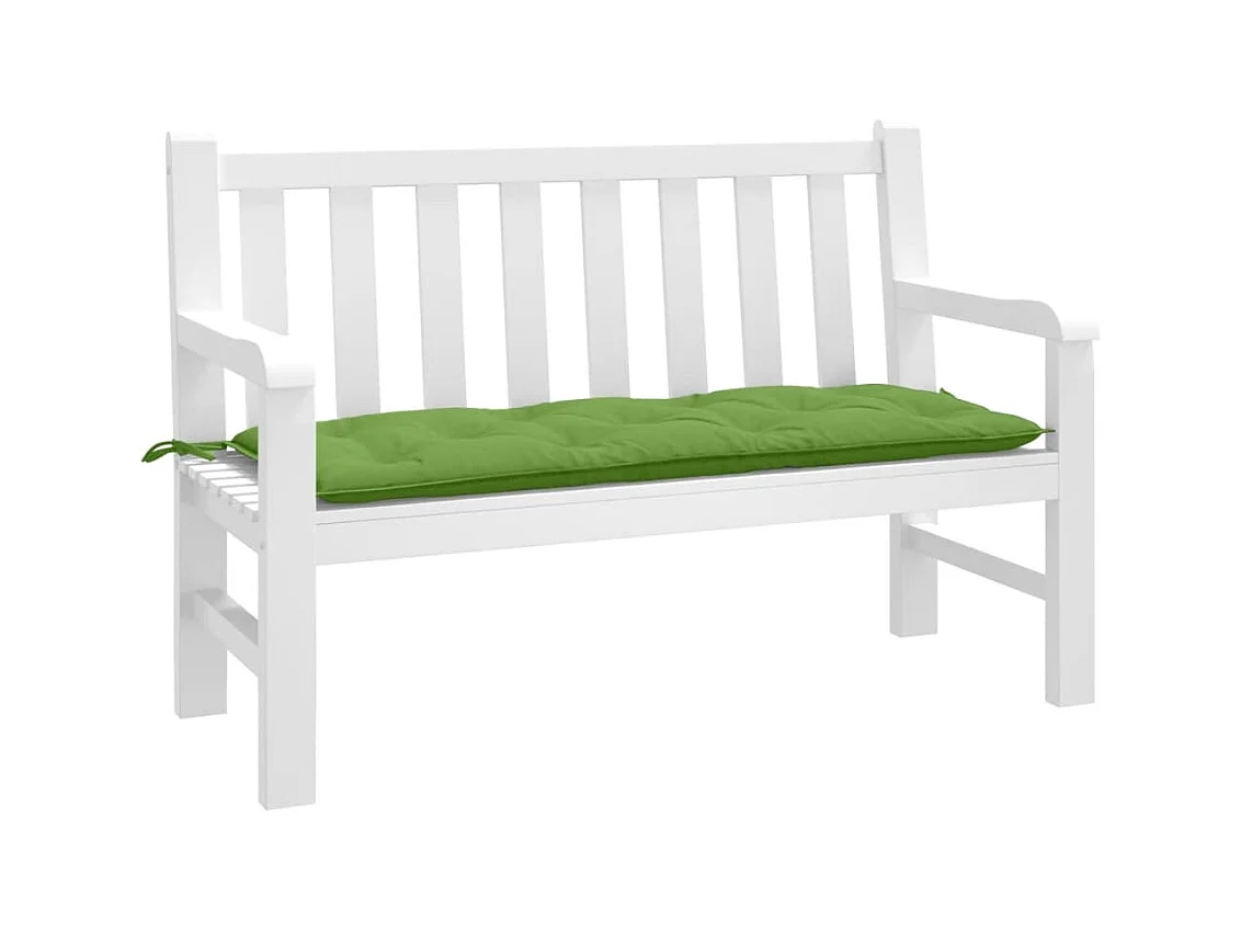 Coussin de banc de jardin vert mélangé 120x50x7 cm tissu