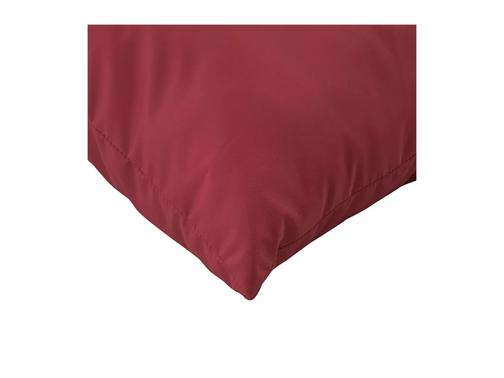 Coussins de palette lot de 2 rouge bordeaux tissu