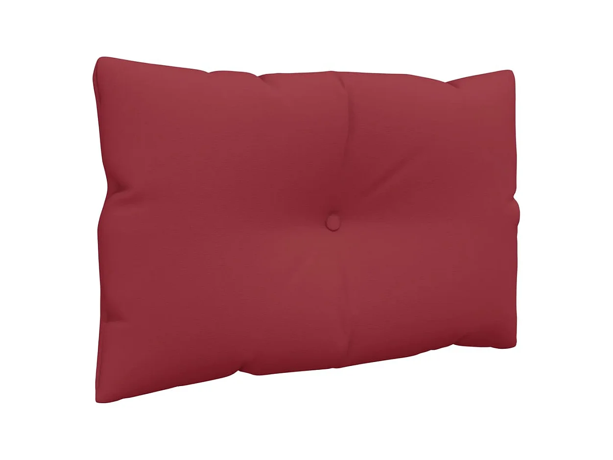 Coussins de palette lot de 2 rouge bordeaux tissu
