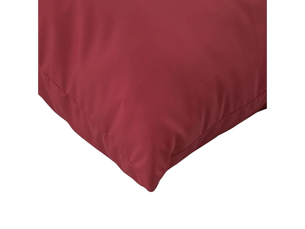 Coussins de palette lot de 2 rouge bordeaux tissu