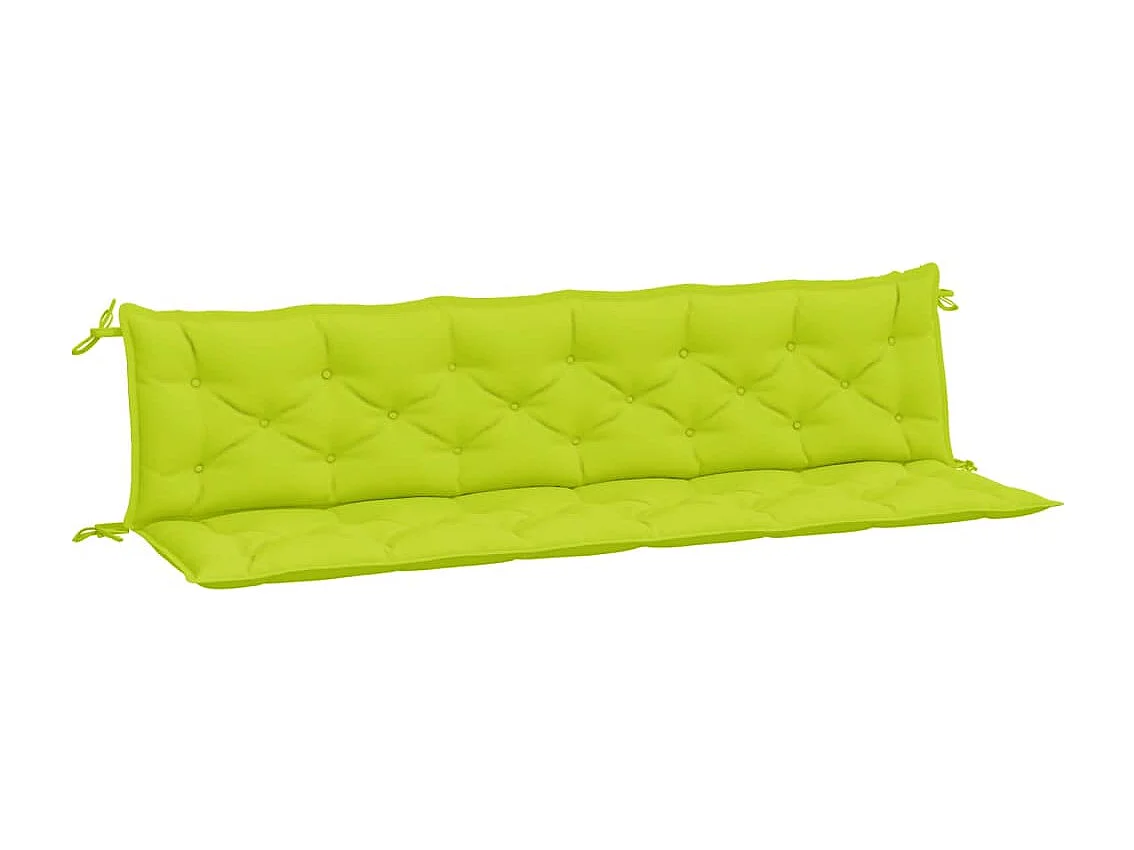 Coussins de banc de jardin lot de 2 vert vif tissu Oxford