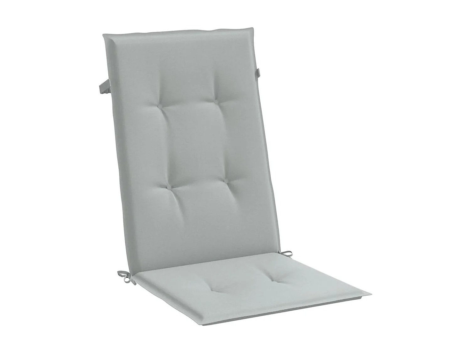 Hochlehner-Auflagen 2 Stk. Melange Hellgrau 120x50x4 cm Stoff