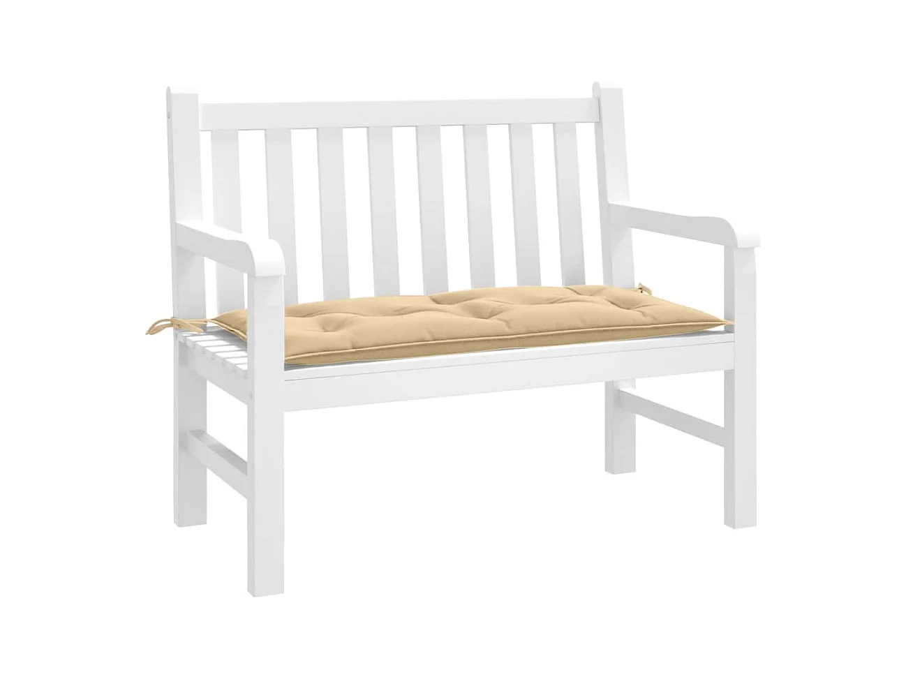Coussin de banc de jardin beige mélangé 100x50x7 cm tissu