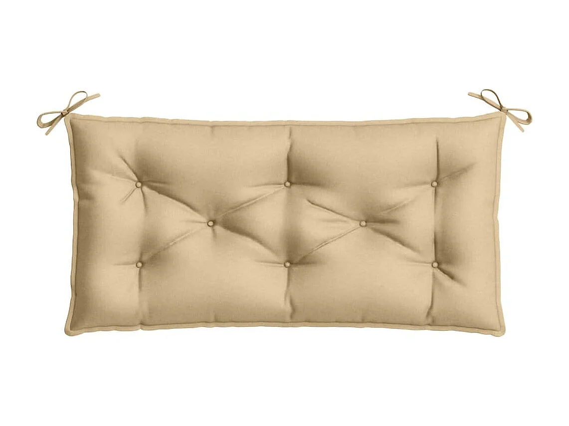 Tuinbankkussen 100x50x7 cm stof gemêleerd beige