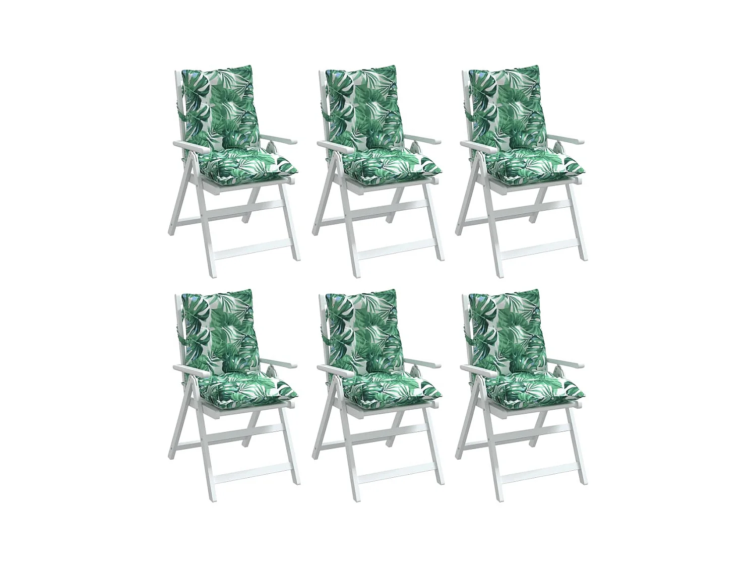 Coussins de chaise à dossier bas lot de 6 modèle de feuille