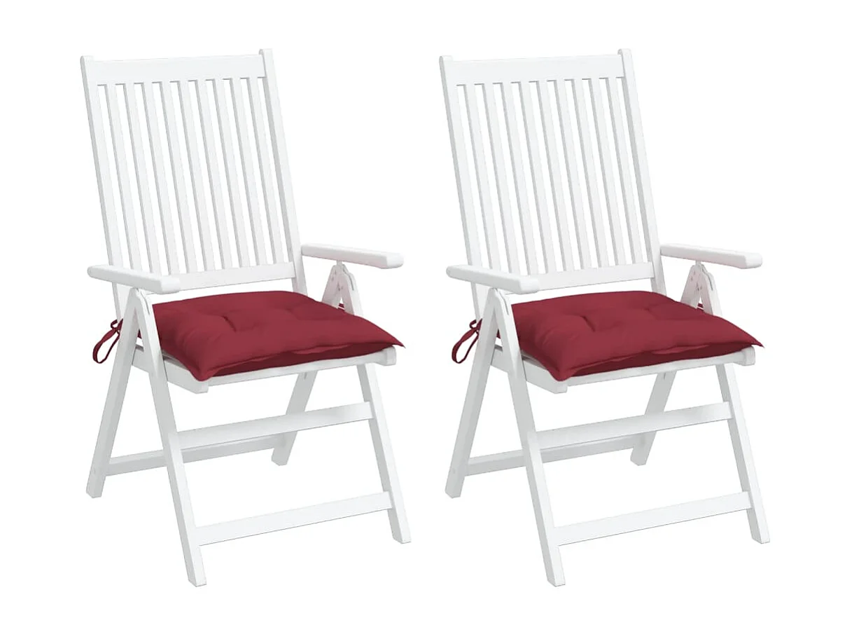 Almofadões de cadeira 2 pcs tecido oxford vermelho tinto