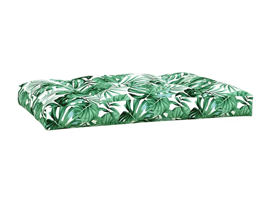 Palettenkissen 3-tlg. Blattmuster Stoff