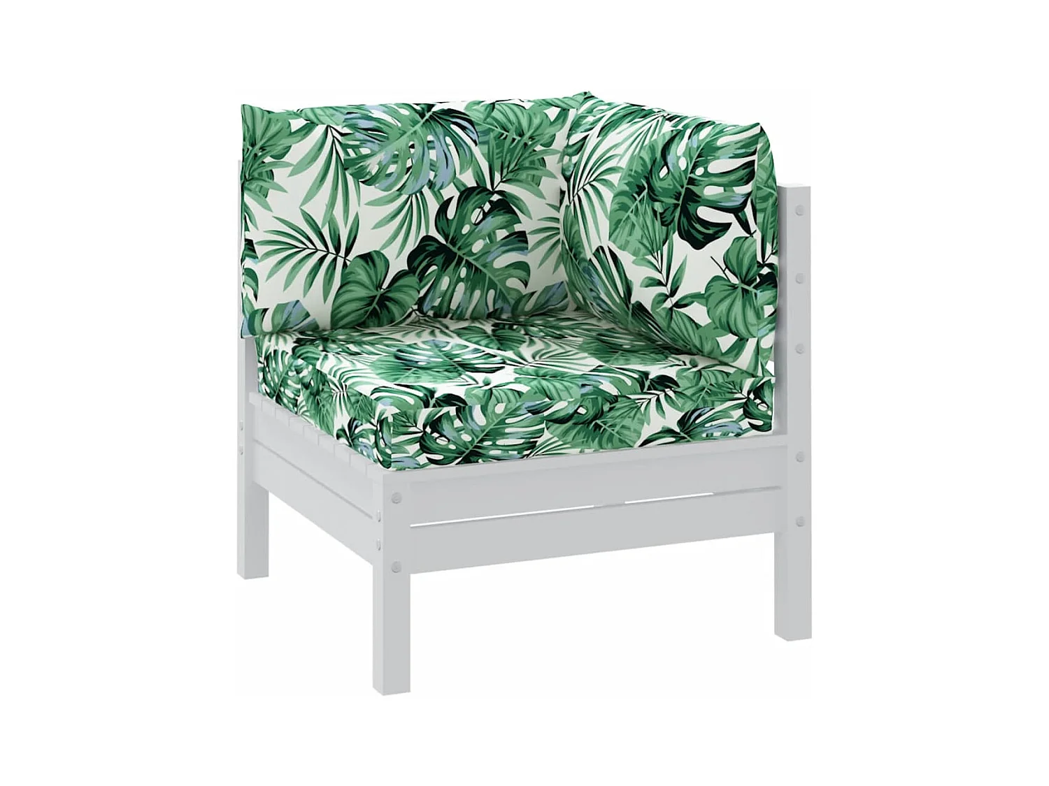 Cuscini per Pallet 3 pz Motivo a Foglie in Tessuto Oxford