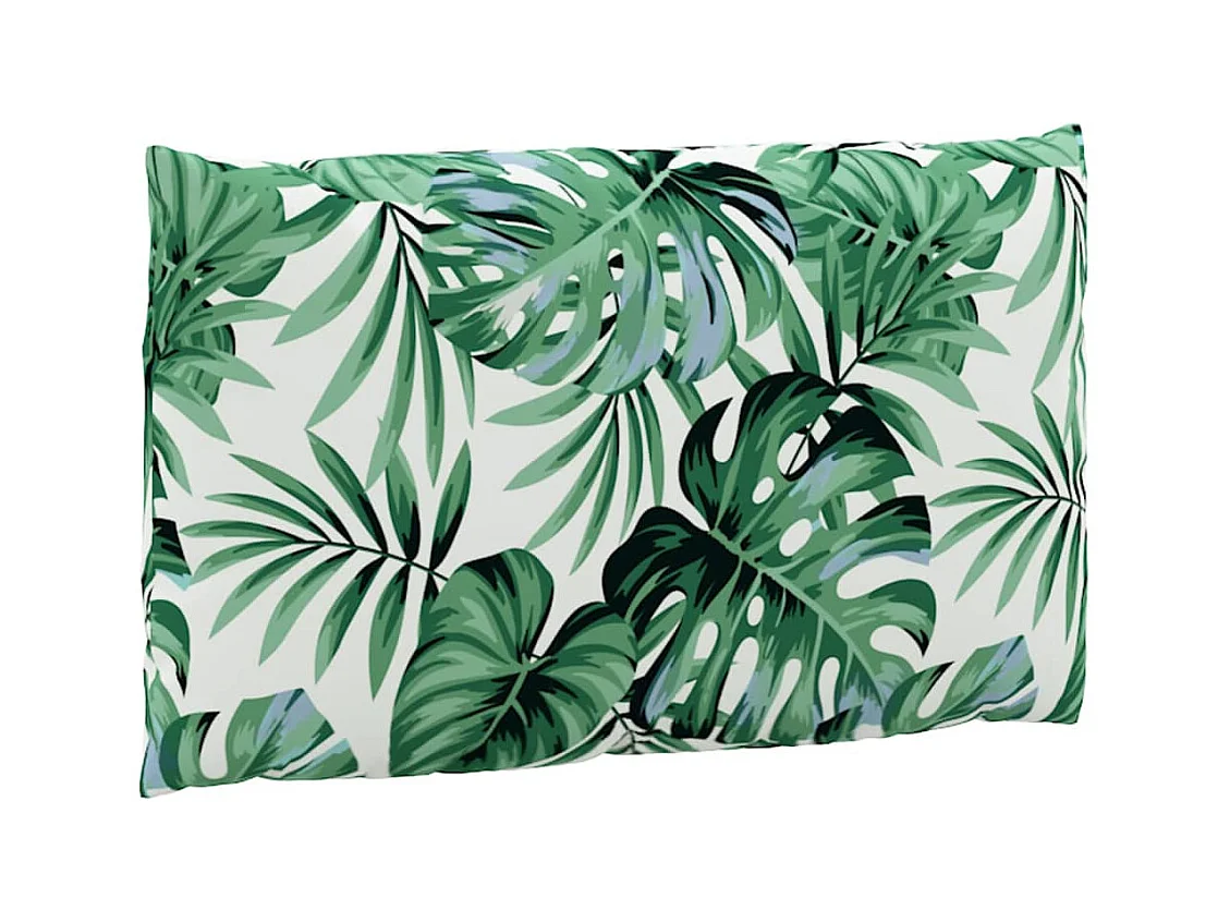 Cuscini per Pallet 3 pz Motivo a Foglie in Tessuto Oxford