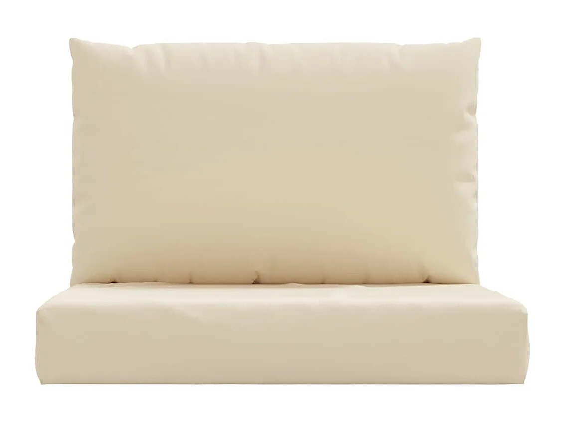 Coussins de palette lot de 2 beige tissu oxford