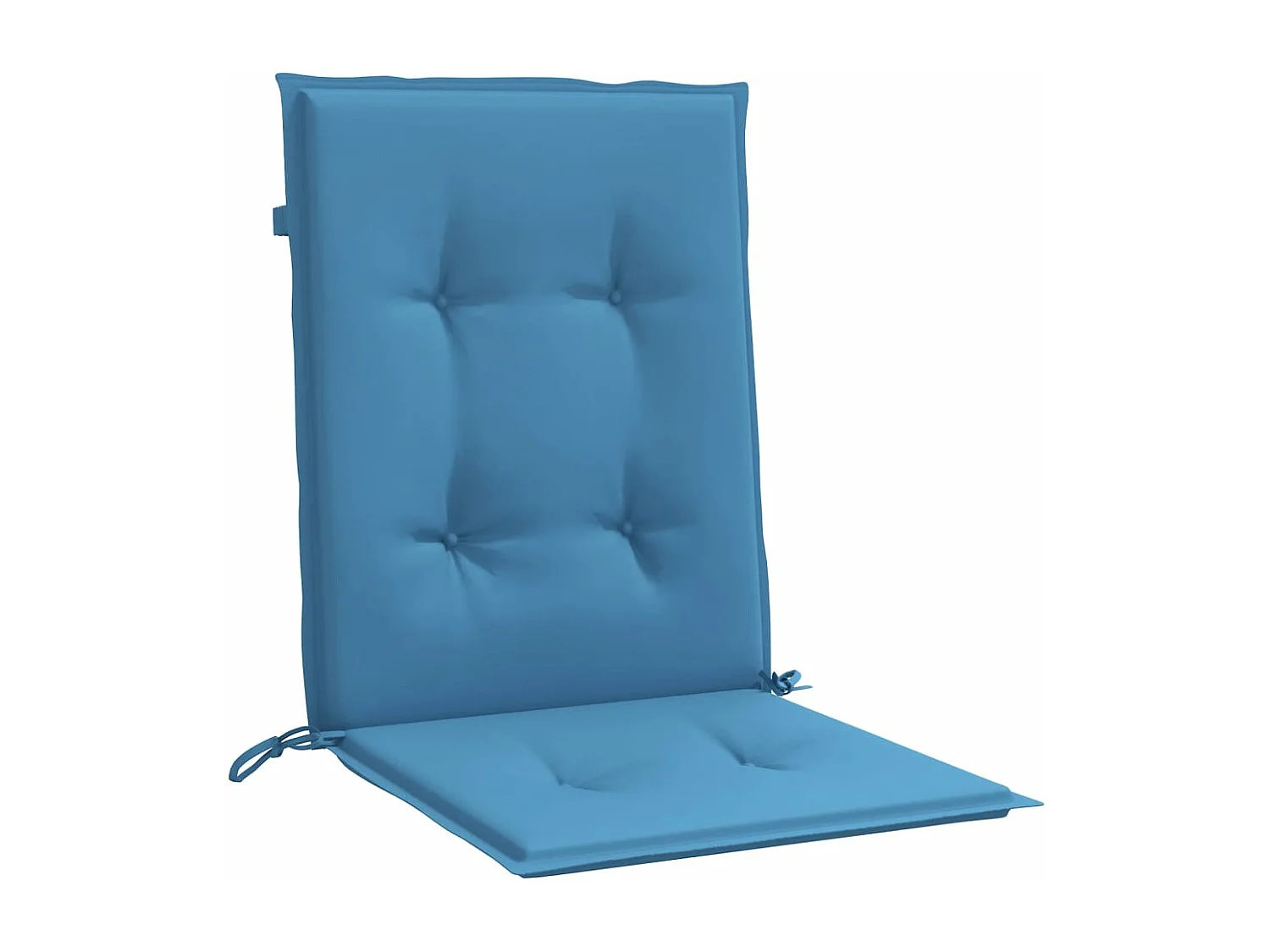 Cojines silla respaldo bajo 2 ud tela azul melange 100x50x4 cm