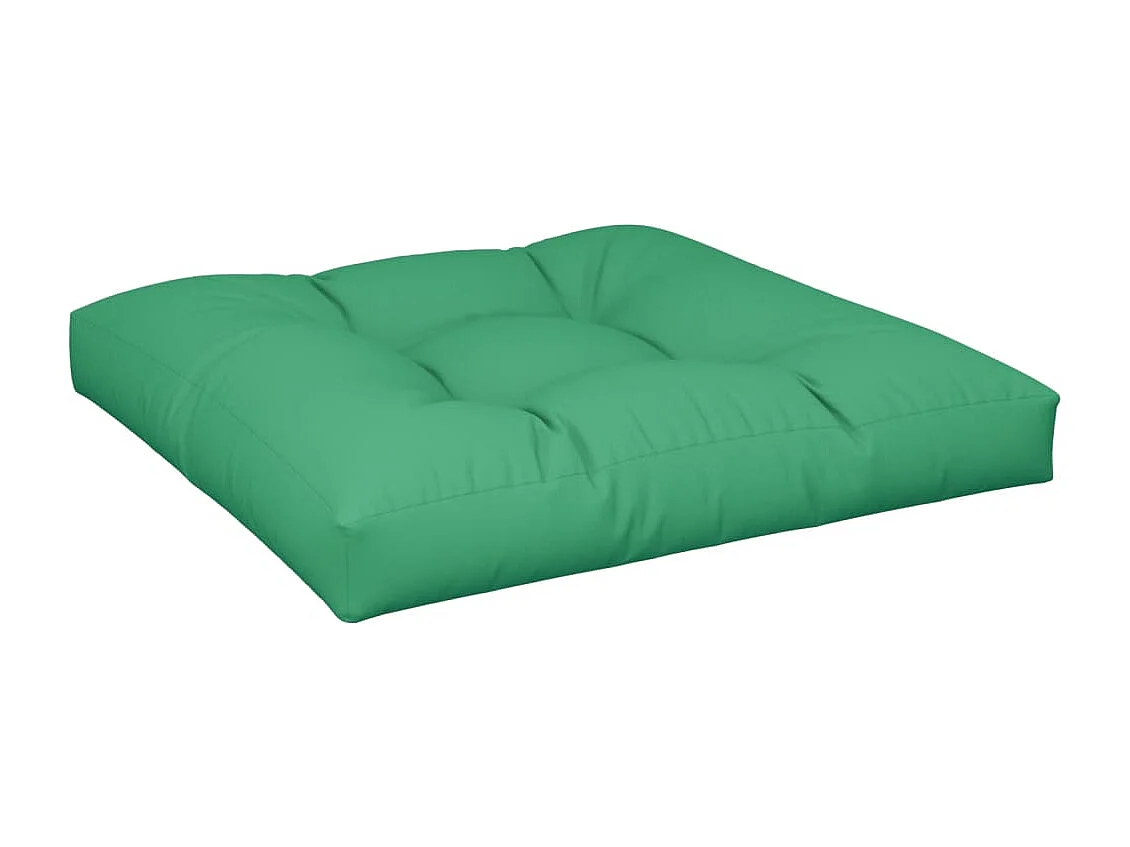 Coussin de palette vert 80x80x12 cm tissu