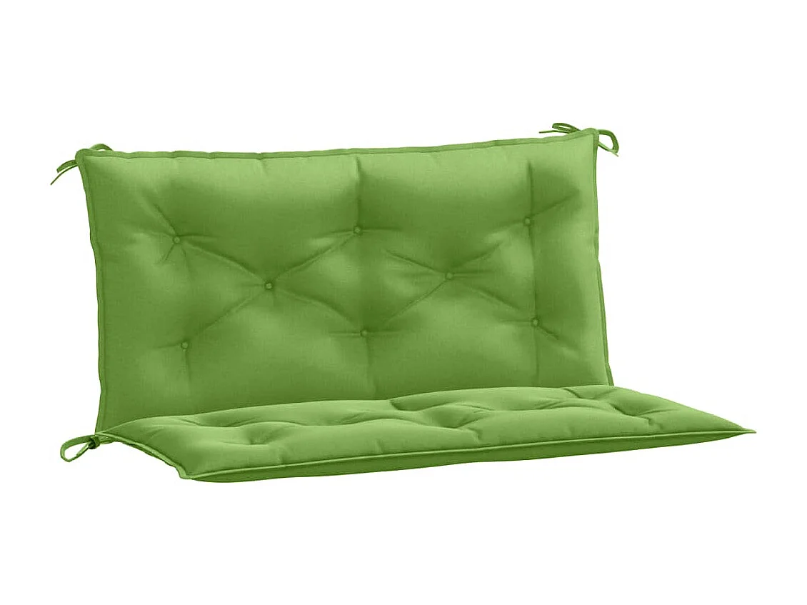 Almofadões banco jardim 2pcs 100x50x7cm mesclado tecido verde