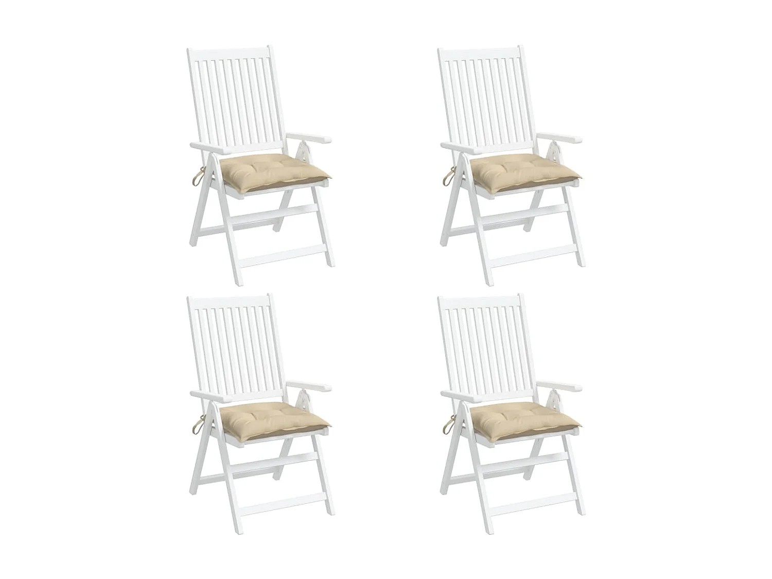 Coussins de palette lot de 4 beige 50x50x7 cm tissu oxford