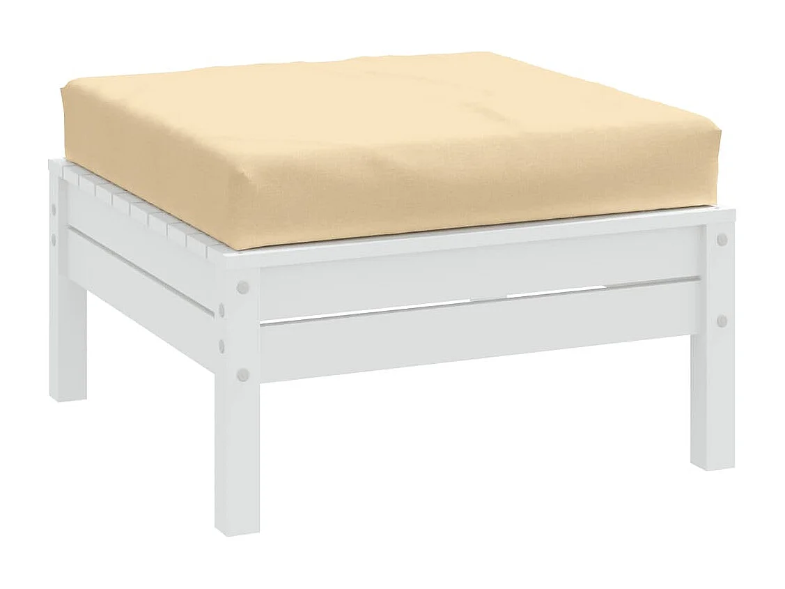 Coussin de palette beige mélangé 60x60x10 cm tissu