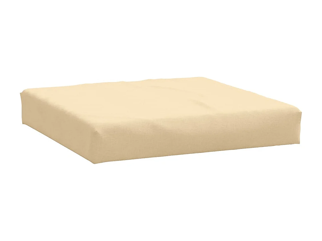 Coussin de palette beige mélangé 60x60x10 cm tissu