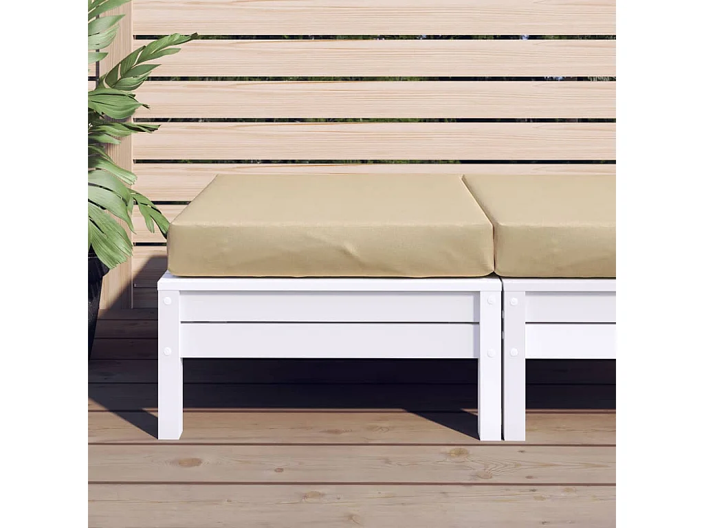 Coussin de palette beige mélangé 60x60x10 cm tissu