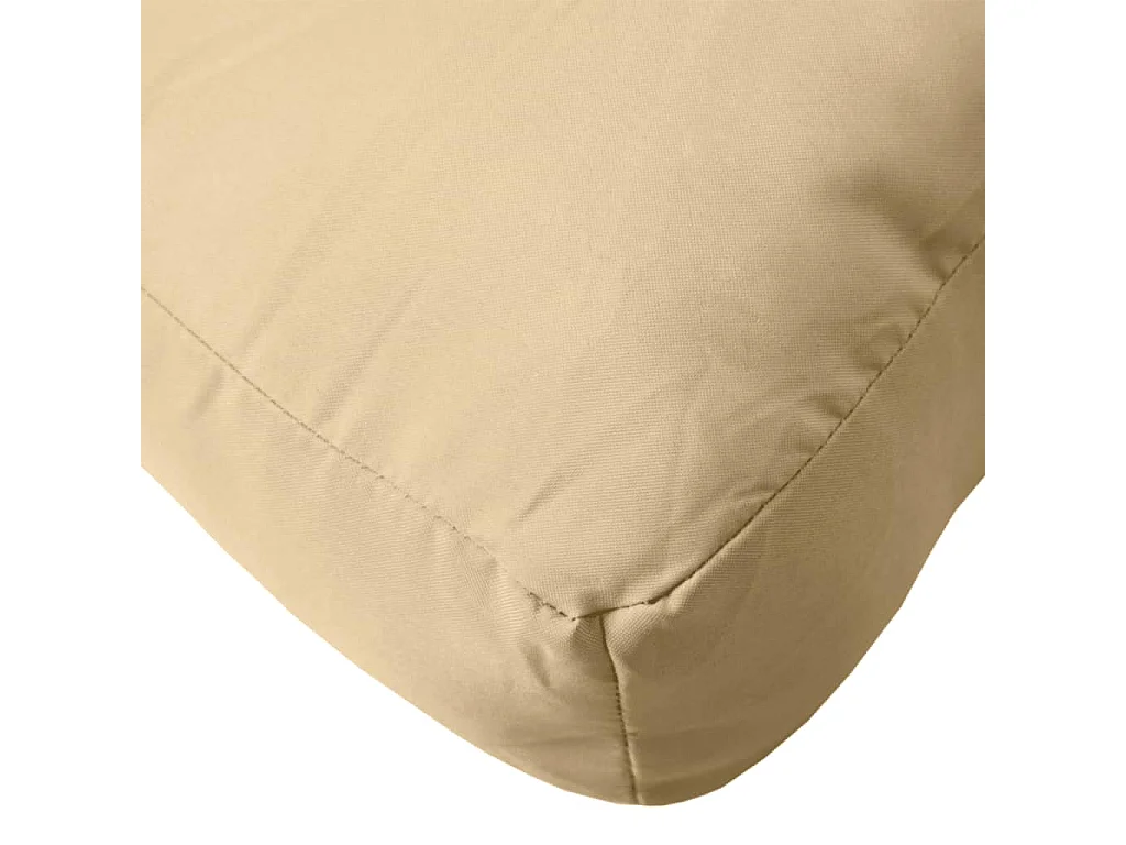 Coussin de palette beige mélangé 60x60x10 cm tissu