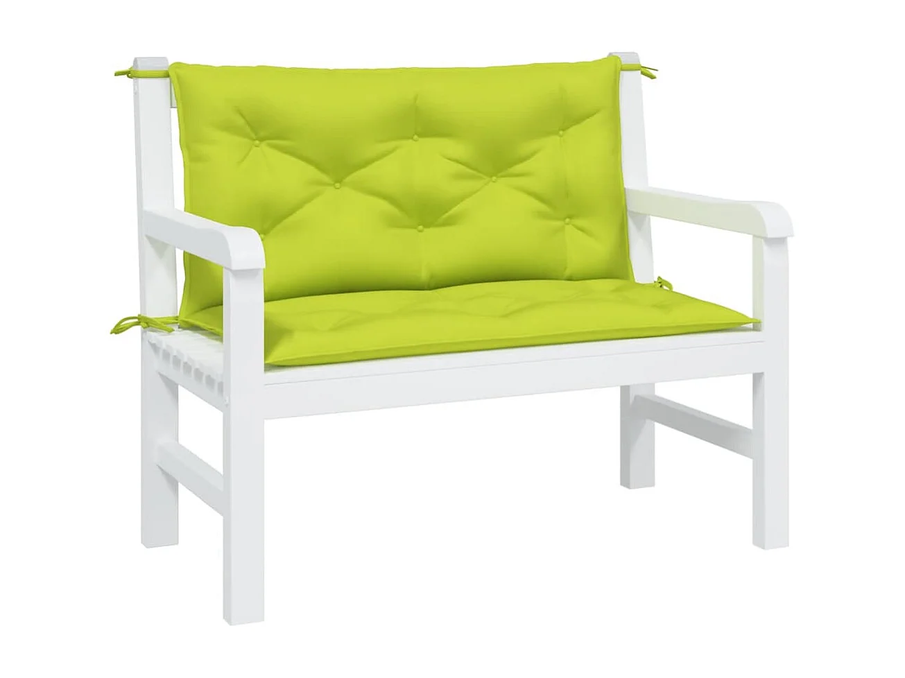 Cuscini per Panca 2 pz Verde Intenso 100x50x7 cm Tessuto Oxford