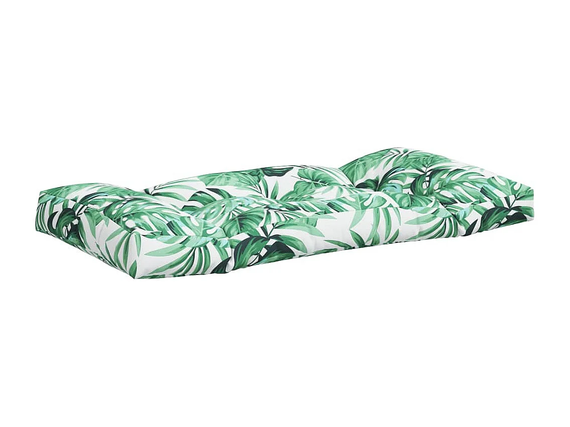 Palettenkissen 2-tlg. Blattmuster Stoff