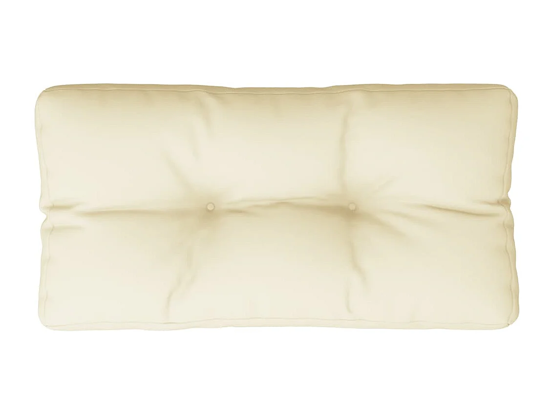 Coussin de palette crème 70x40x12 cm tissu