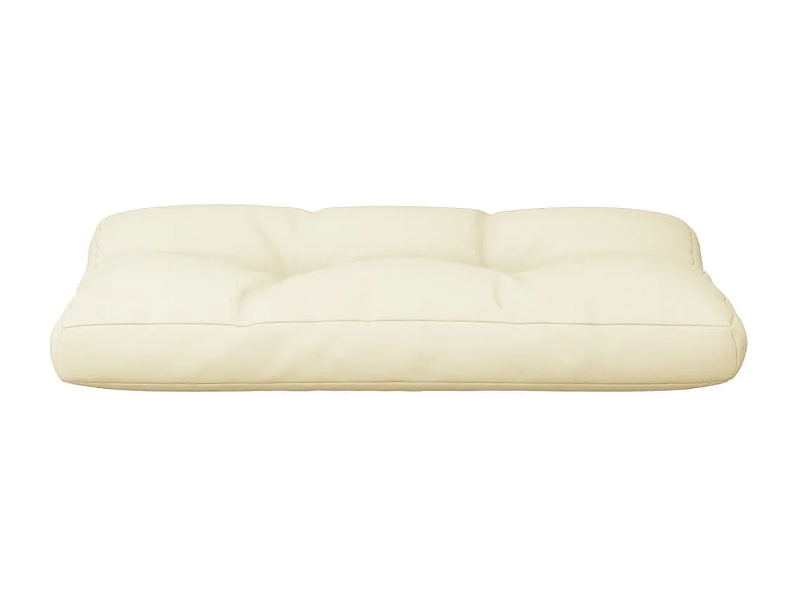 Coussin de palette crème 70x40x12 cm tissu