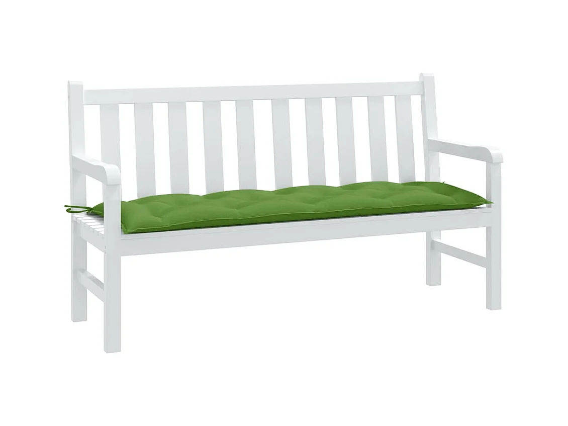 Coussin de banc de jardin vert mélangé 150x50x7 cm tissu